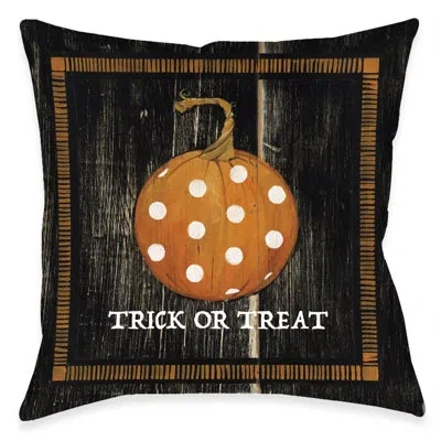 Laural Home Polka Dot Pumpkin Dark Indoor Pillow In Multi