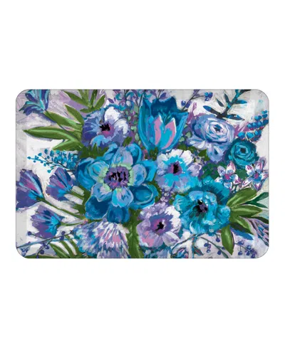 Laural Home Posies Anti-fatigue Kitchen Mat, 20" X 30" In Purple