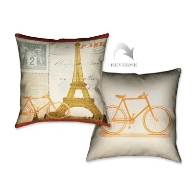 Laural Home Postcard From Paris Ii Throw Pillow In Multi