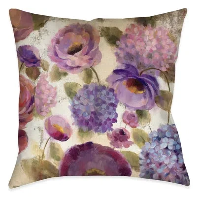 Laural Home Precious Purples And Blues Iii Indoor Decorative Pillow