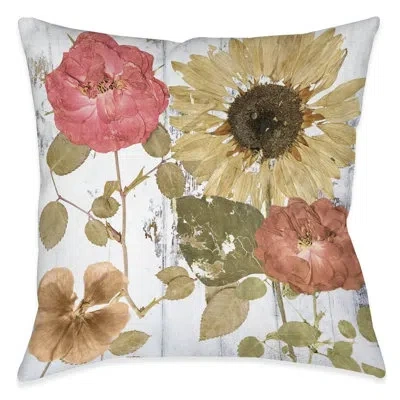Laural Home Pressed Autumn Florals Indoor Decorative Pillow In Multi