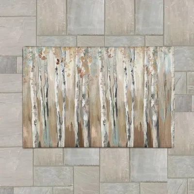Laural Home Rectangle Woods At Dusk Indoor/outdoor Area Rug With Non-slip Backing In Brown;beige;tan