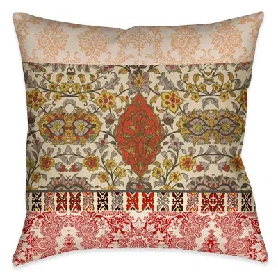 Laural Home Red Spice Bohemian Tapestry Indoor Decorative Pillow In Multi