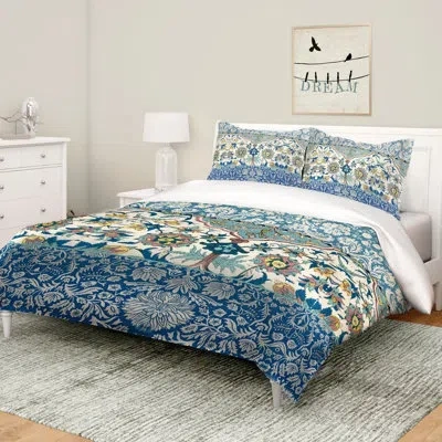 Laural Home Royal Blue Bohemian Tapestry Comforter In Blue;green;yellow