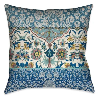Laural Home Royal Blue Bohemian Tapestry Outdoor Decorative Pillow In Multi