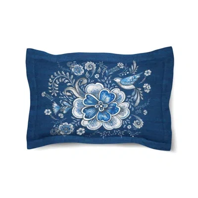 Laural Home Royal Garden Microfiber Sham In Blue