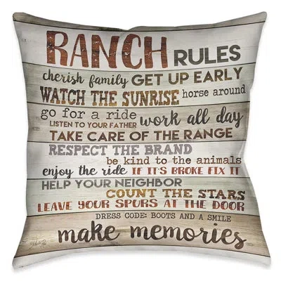 Laural Home Rustic Ranch Indoor Decorative Pillow In Multi