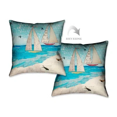 Laural Home Sailing The Seas Indoor Decorative Pillow In Multi