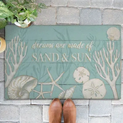 Laural Home Sand And Sun Outdoor Door Mat In Multicolor