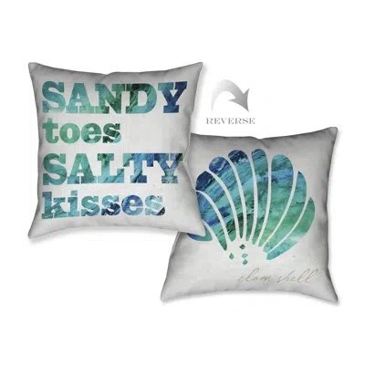 Laural Home Sandy Toes Throw Pillow In Multi