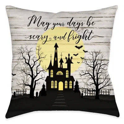 Laural Home Scary And Bright Square Pillow Cover & Insert In Multi