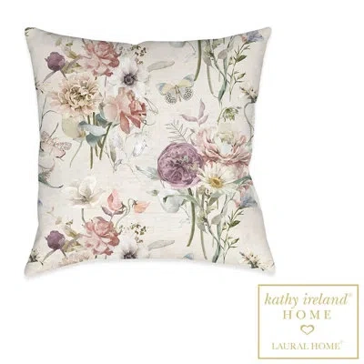 Laural Home Scattered Wildflower Floral Polyester Indoor/outdoor Throw Pillow