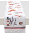 Laural Home Seafood Shack Table Runner, 13" X 72" In Red