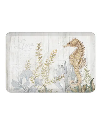 Laural Home Seahorse Seaweed Anti-fatigue Kitchen Mat, 20" X 30" In Multi Color