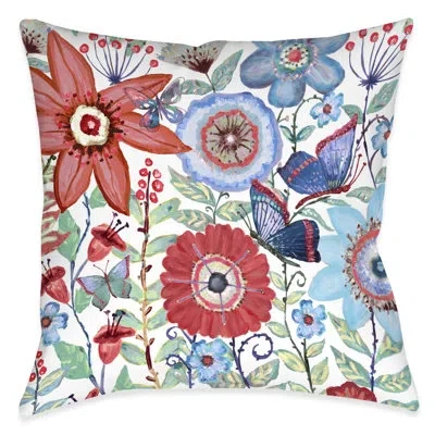 Laural Home Secret Boho Garden Decorative Indoor/outdoor Throw Pillow In Multi