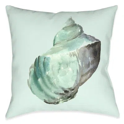 Laural Home Shell In Mint Indoor Pillow In Multi