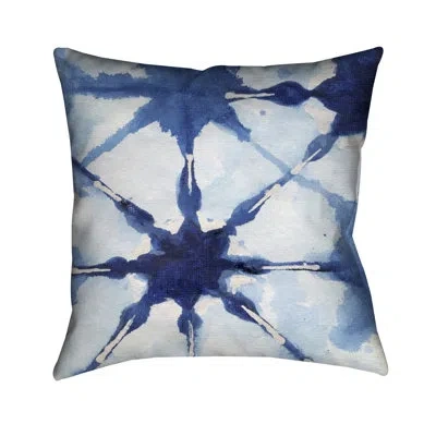 Laural Home Shibori Ii Shibori Blue Outdoor Throw Pillow