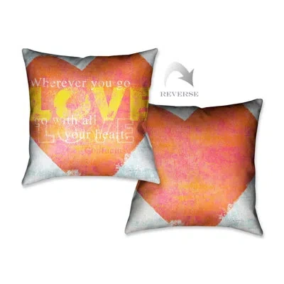 Laural Home Siena Letterpress Love Throw Pillow