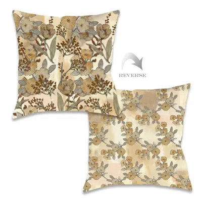 Laural Home Sienna Pattern Polyester Throw Pillow In Brown