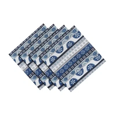 Laural Home Simply Winter 20" X 20" Napkin In Blue