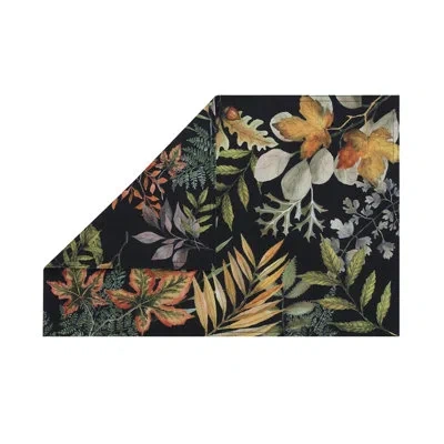 Laural Home Sophisticated Autumn 19" X 13" Placemat In Black