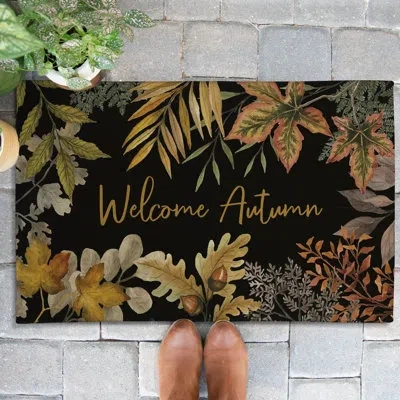 Laural Home Sophisticated Autumn Outdoor Door Mat In Multicolor