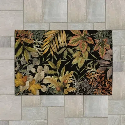 Laural Home Sophisticated Autumn Sophisticated Autumn Outdoor Area Rug By  In Black;brown