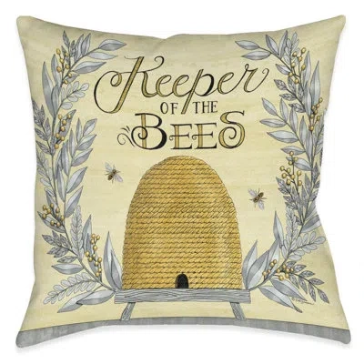 Laural Home Sophisticated Bees Hive Indoor Decorative Pillow In Multi