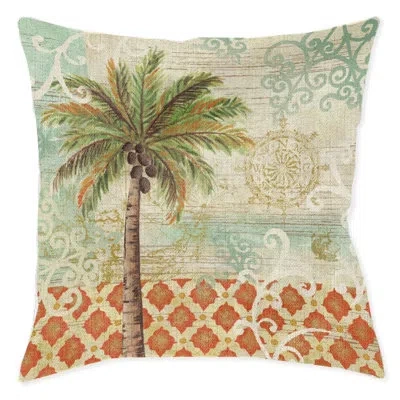 Laural Home Spice Palm Indoor Woven Decorative Pillow
