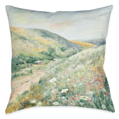 Laural Home Spring In The Hills Polyester Throw Pillow In Green