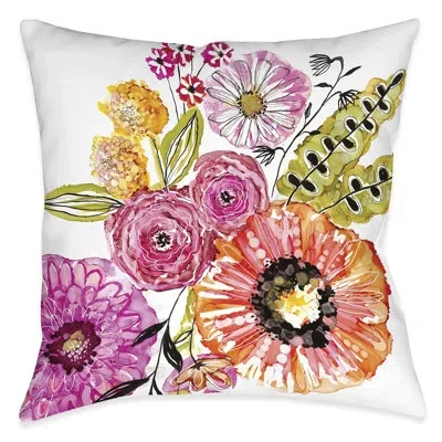 Laural Home Springtime Florals Pillow Stf In Multi