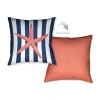 Laural Home Starfish Stripe Throw Pillow In Multi