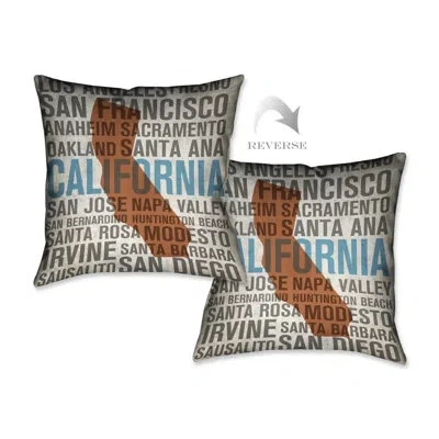 Laural Home States California Indoor Decorative Pillow In Multi