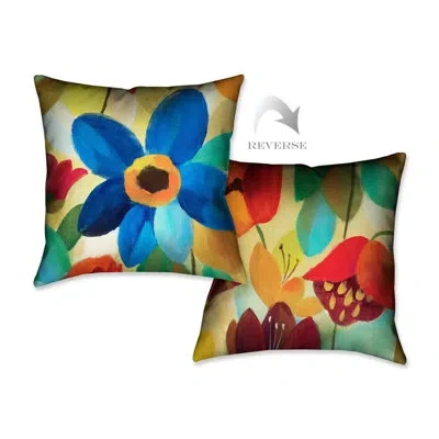 Laural Home Summer Floral I Indoor Decorative Pillow In Multicolor;multicolor