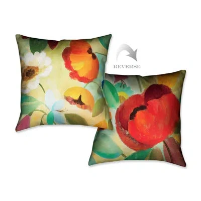 Laural Home Summer Floral Ii Throw Pillow In Multi