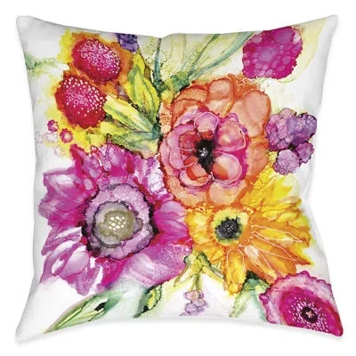 Laural Home Summer Florals Pillow Smfl In Multi