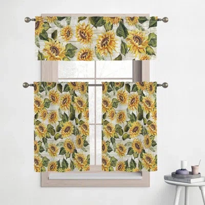 Laural Home Sunflowers On Shiplap Kitchen Tier Set
