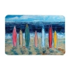 Laural Home Surfboards Memory Foam Bath Rug In Blue