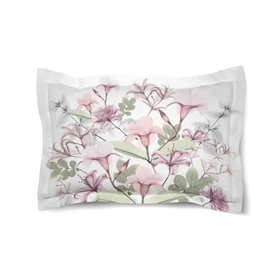 Laural Home Sweet Blush Bouquet Microfiber Sham In White
