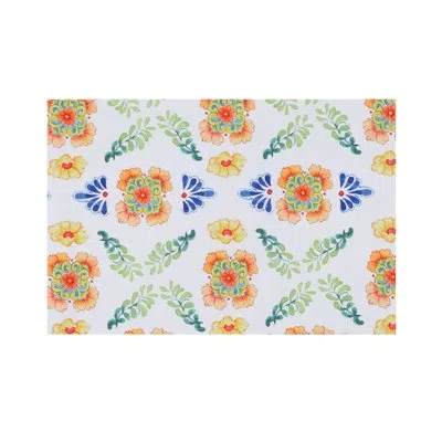 Laural Home Talavera 19" X 13" Placemat In Blue