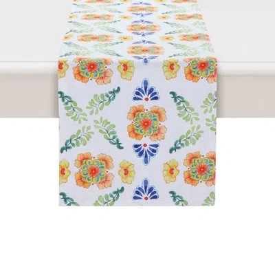 Laural Home Talavera Table Runner In Blue