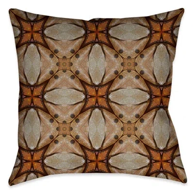 Laural Home Terra Cotta Mgnolia Leaves Throw Pillow