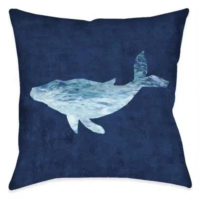 Laural Home The Abyss Whale Indoor Pillow In Multi