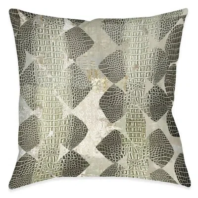 Laural Home Thick Scaled Outdoor Decorative Pillow In Multi