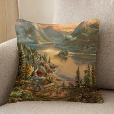 Laural Home Thomas Kinkade Lakeside Splendor Indoor Decorative Pillow In Multi