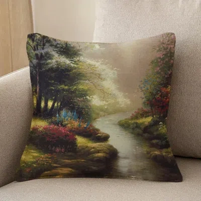 Laural Home Thomas Kinkade Petals Of Hope Indoor Decorative Pillow In Multi