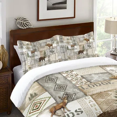 Laural Home Trail Ridge Grey Polyester Envelope Sham In Beige