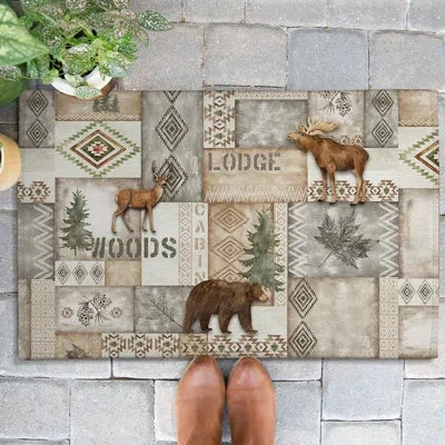 Laural Home Trail Ridge Non-slip Indoor Outdoor Door Mat In Multicolor