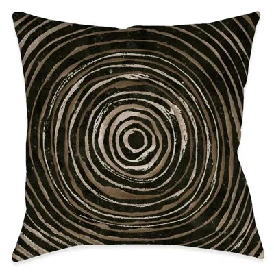 Laural Home Tribal Texture Circle Dark Indoor Decorative Pillow In Multi