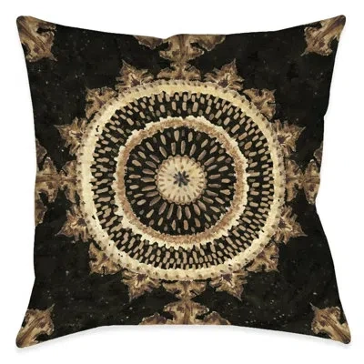 Laural Home Tribal Texture Medaillon Dark Indoor Decorative Pillow In Multi
